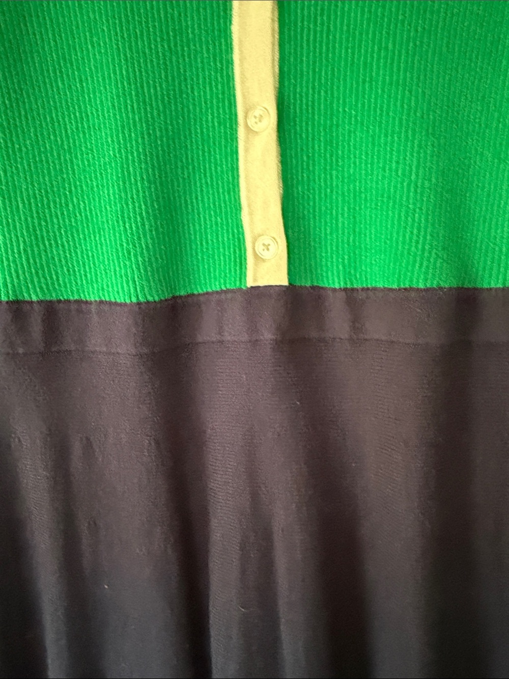 Boden Wool Cotton Knit Contrast Trim Colorblock Womens 8L Dress Preppy - Picture 7 of 9